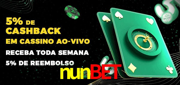 Promoções do cassino ao Vivo nunbet